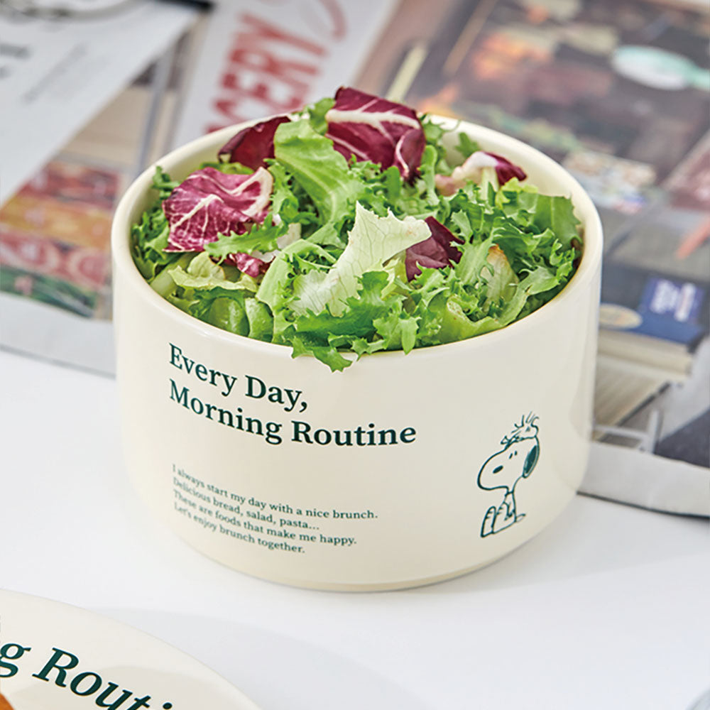 Snoopy Peanuts 史努比 MorningRoutine 湯碗