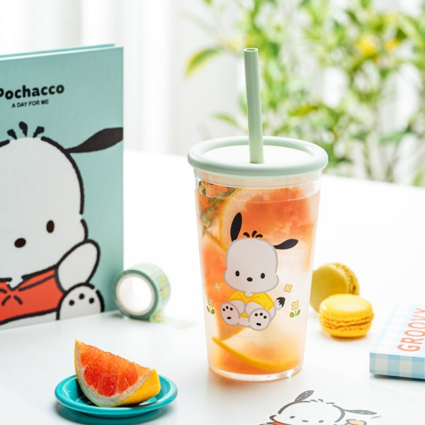 Sanrio 透明雙層 500ml 吸管杯