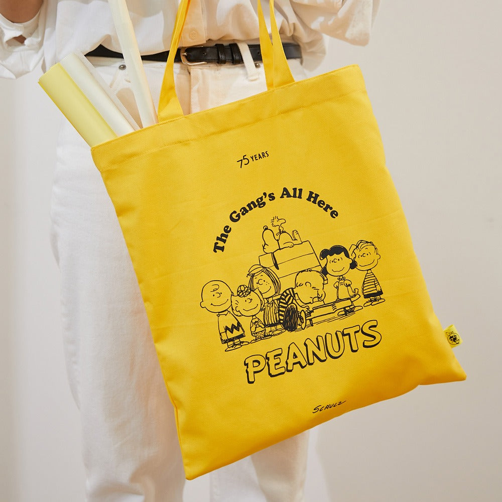 Peanuts 史努比 75週年黃色環保袋