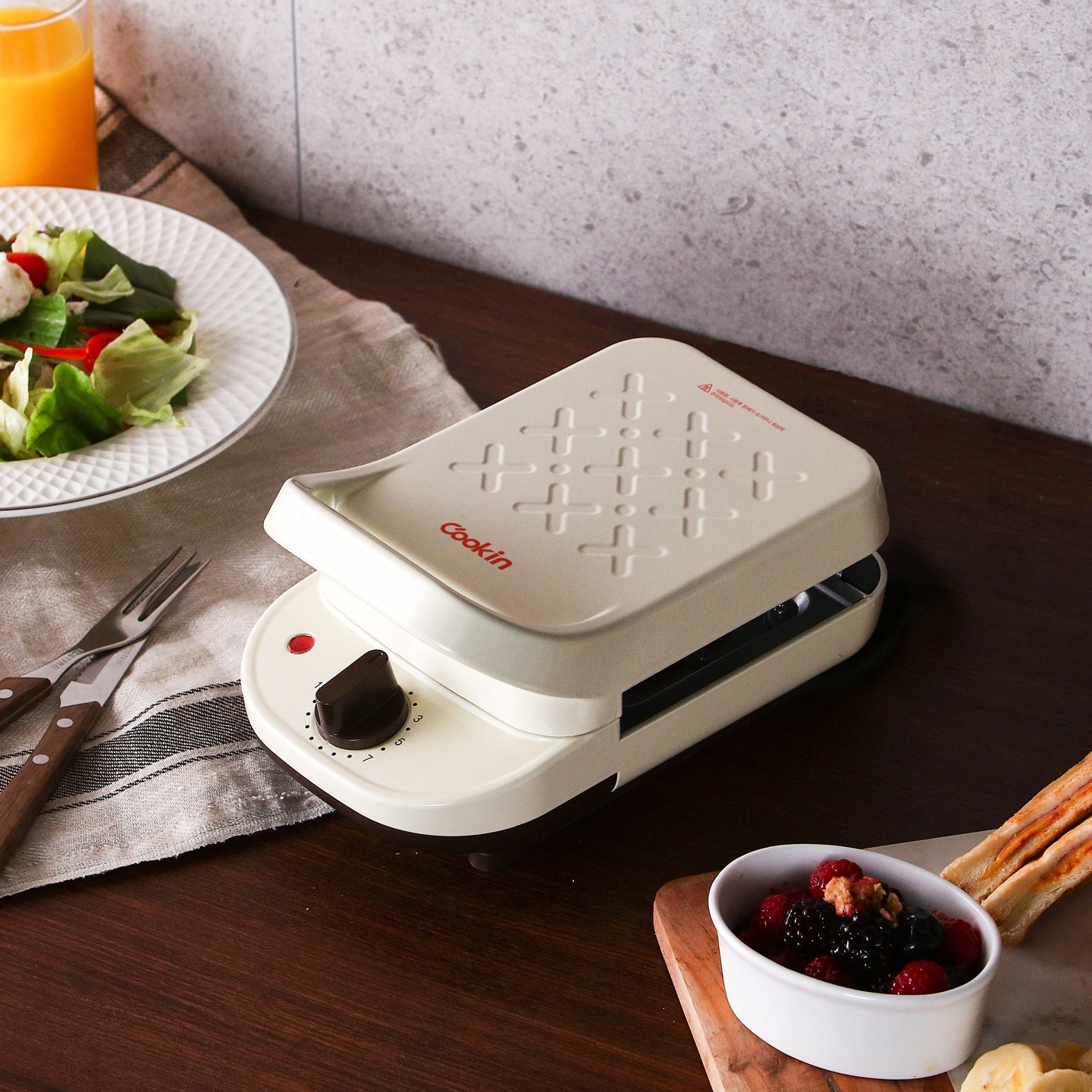 韓國Cookin三文治機 窩夫機 白色