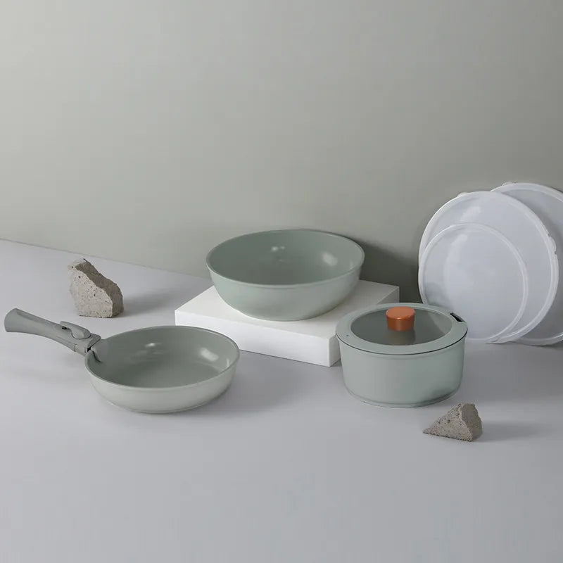 Neoflam Midas Plus陶瓷塗層鍋具8件組