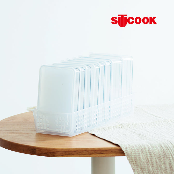 韓國製造 Silicook｜萬用食材9件組（附底座）｜SET P