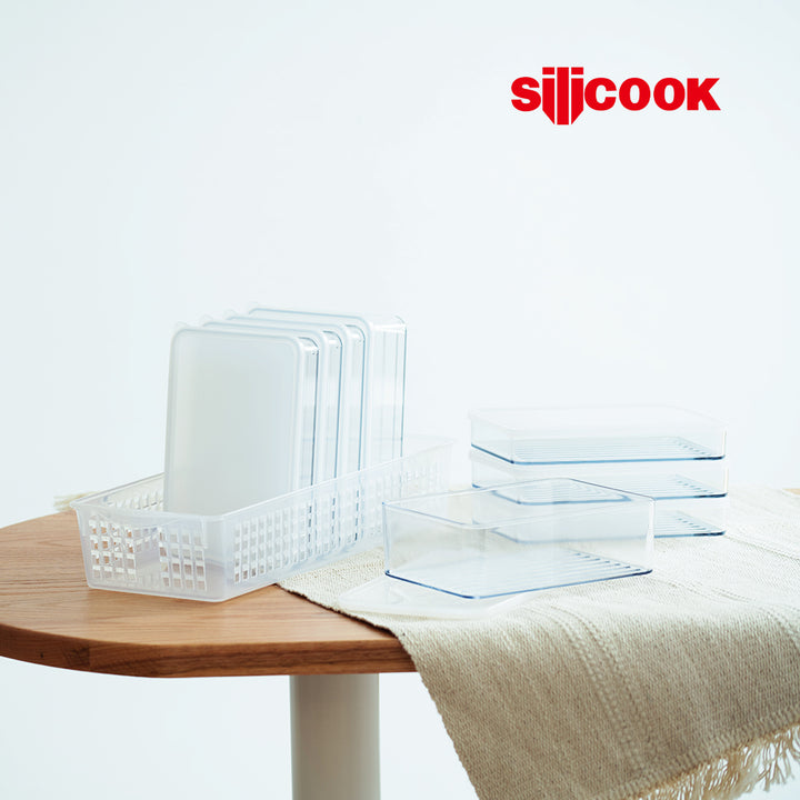 韓國製造 Silicook｜萬用食材9件組（附底座）｜SET P