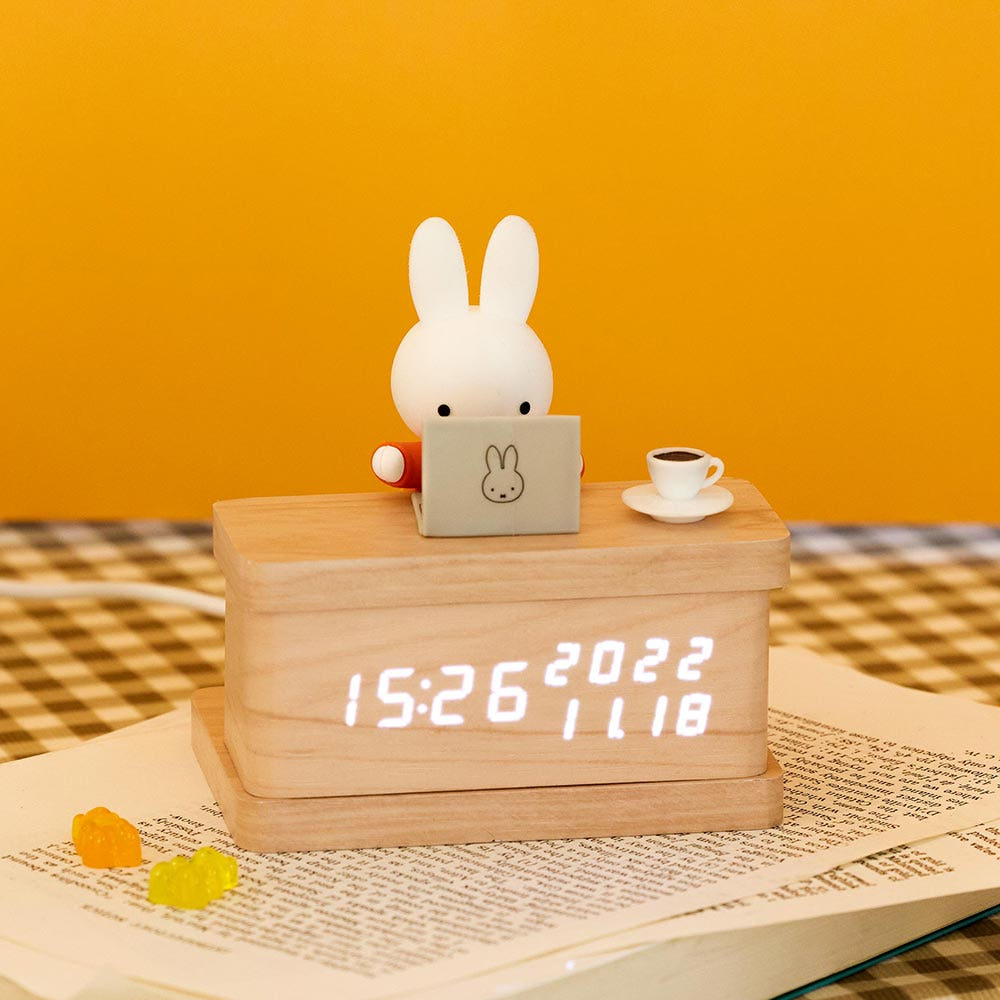 Miffy LED 木製鬧鐘