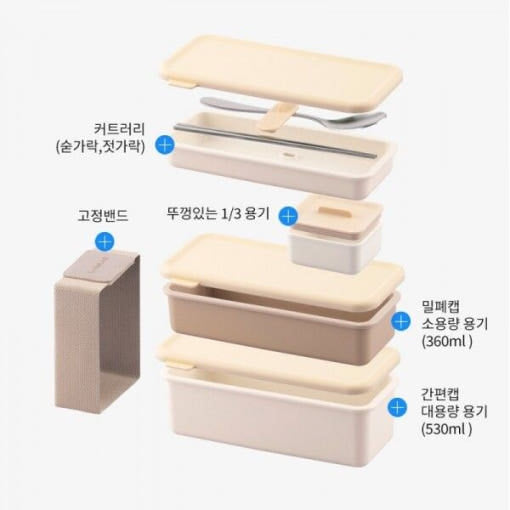 LocknLock ToGo 2層簡易飯盒組合