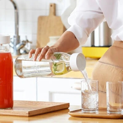 韓國製造 Silicook 1000ML玻璃水瓶