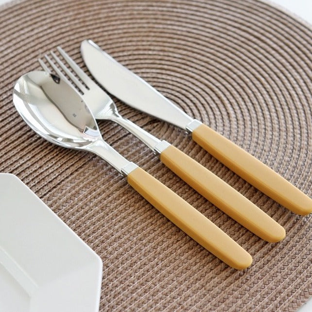 韓國製造 Kamome Kitchen 餐具｜匙羹+叉子+刀