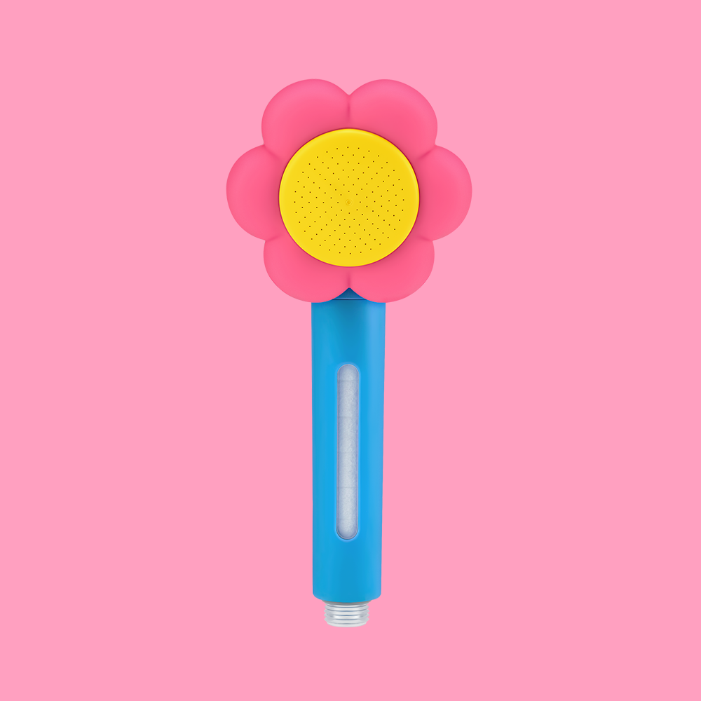 Wiggle Wiggle Blooming Filter Shower Head - 粉藍色