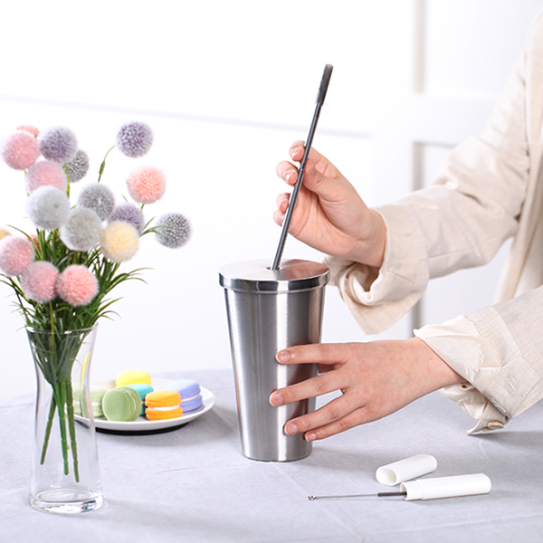 韓國sillymann 100%鉑金矽膠攜帶型不銹鋼吸管套裝