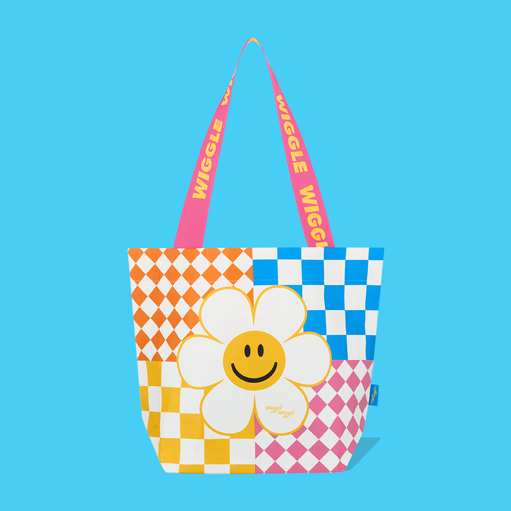 Wiggle Wiggle Pastel Patchwork 可重複使用購物袋(S)