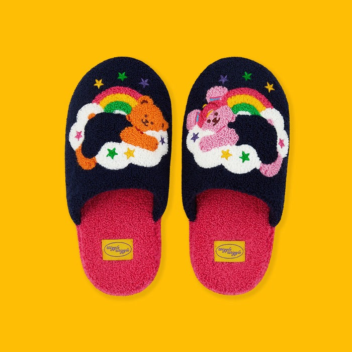 Wiggle Wiggle Kids Terry 室內拖鞋 Cloud Bear & Bunny