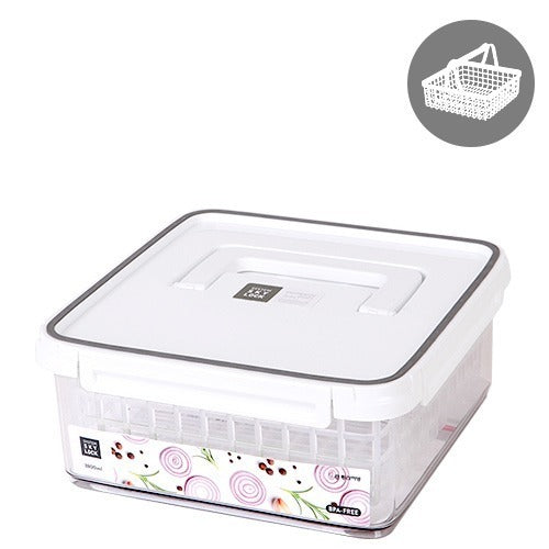 【韓國昌信】SKYLOCK密扣提籃式保鮮盒-1號(3800ml)