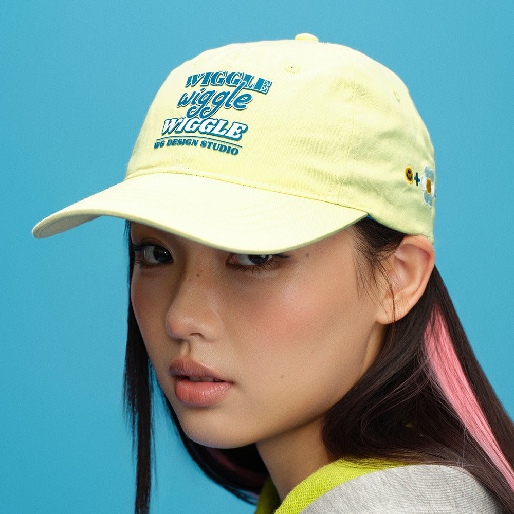 Wiggle Wiggle Logo Point Ball Cap - Yellow