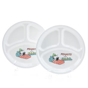 Corelle 康寧餐具 Snoopy Camping 三層盤 2件裝