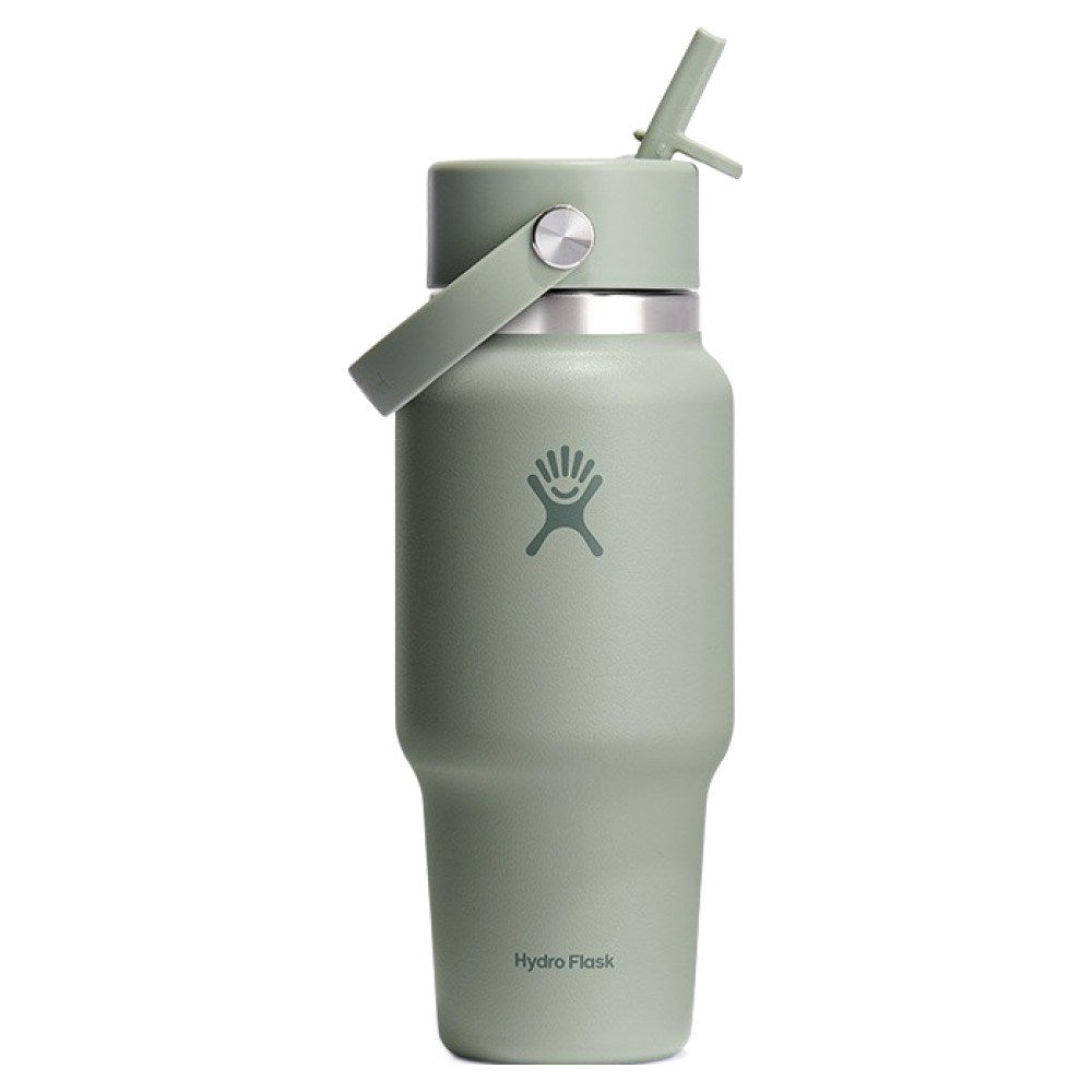 Hydroflask 24oz Wide Flex Straw Travel Bottle, Agave Green, 1 Count, 709ml