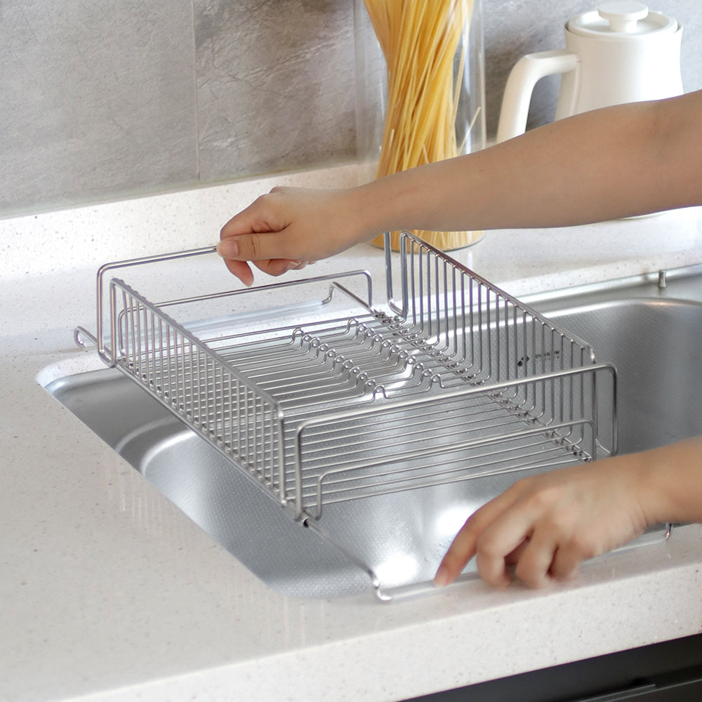 Nineware 不鏽鋼伸縮瀝水籃 廚房水槽置物架