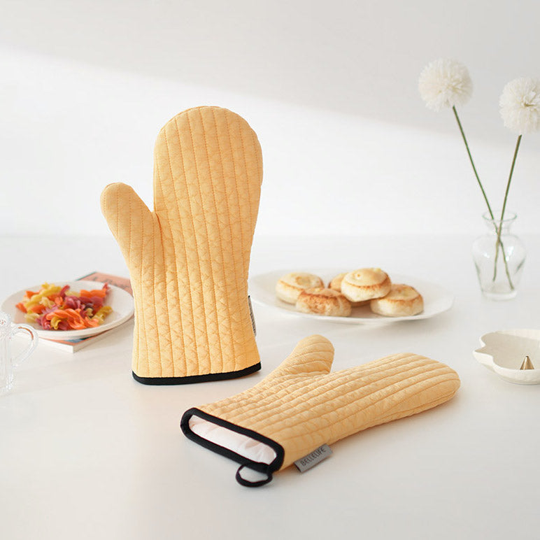 韓國製 BELLELIFE 條紋絎縫隔熱烤箱手套