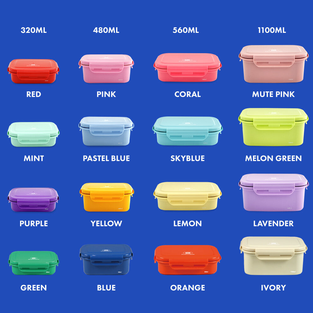 【單購480ml】新色系韓國製 Living Creator 可於微波不鏽鋼保溫盒  飯盒