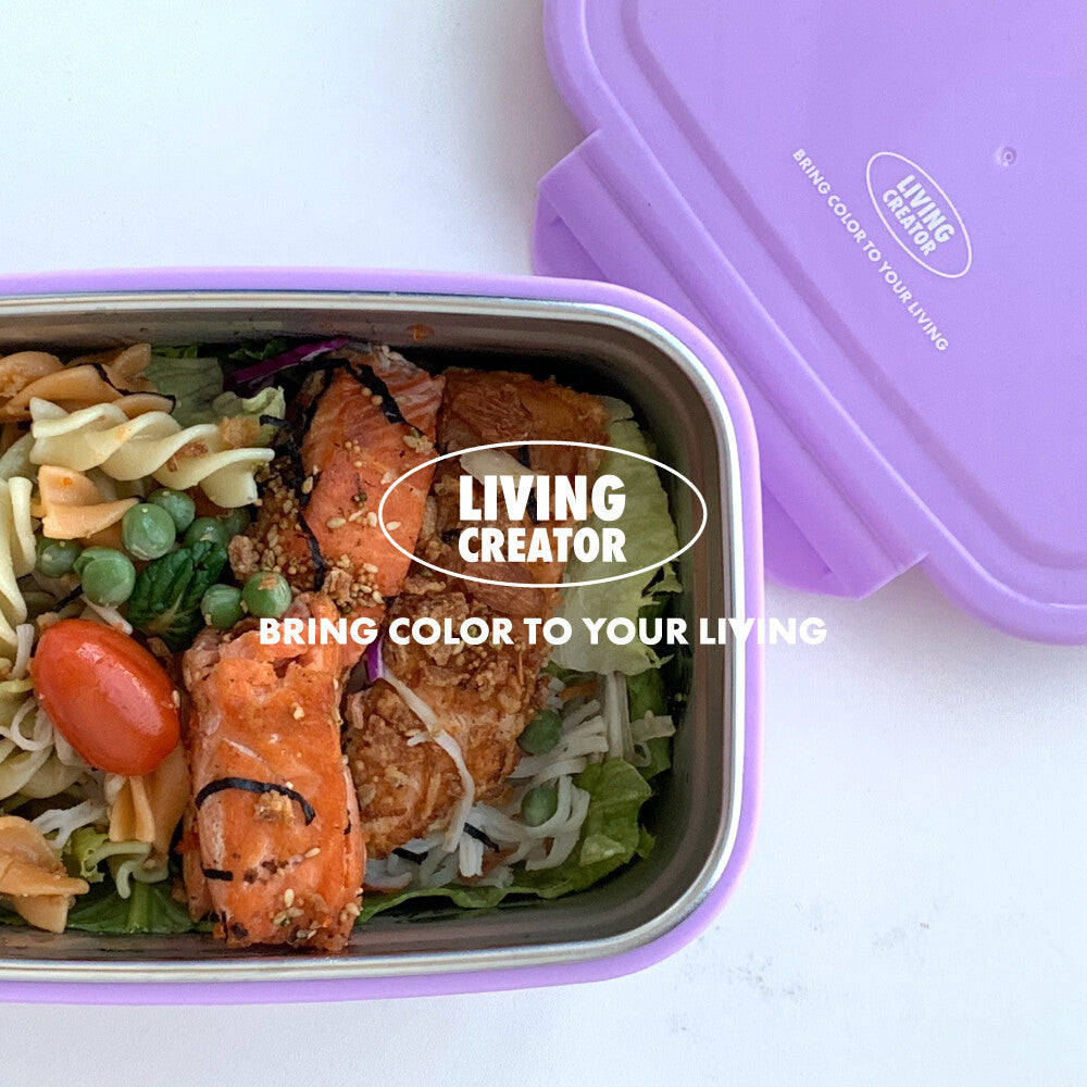 【單購1100ml】新色系韓國製 Living Creator 可於微波不鏽鋼保溫盒  飯盒