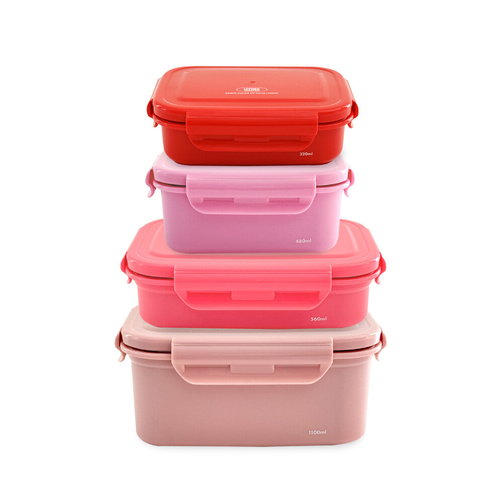 【單購560ml】新色系韓國製 Living Creator 可於微波不鏽鋼保溫盒  飯盒