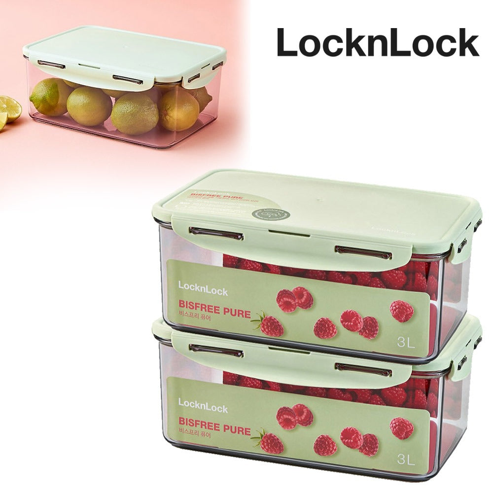 【1+1】韓國Locknlock Bisfree 純淨晶透保鮮盒｜27款尺寸選擇