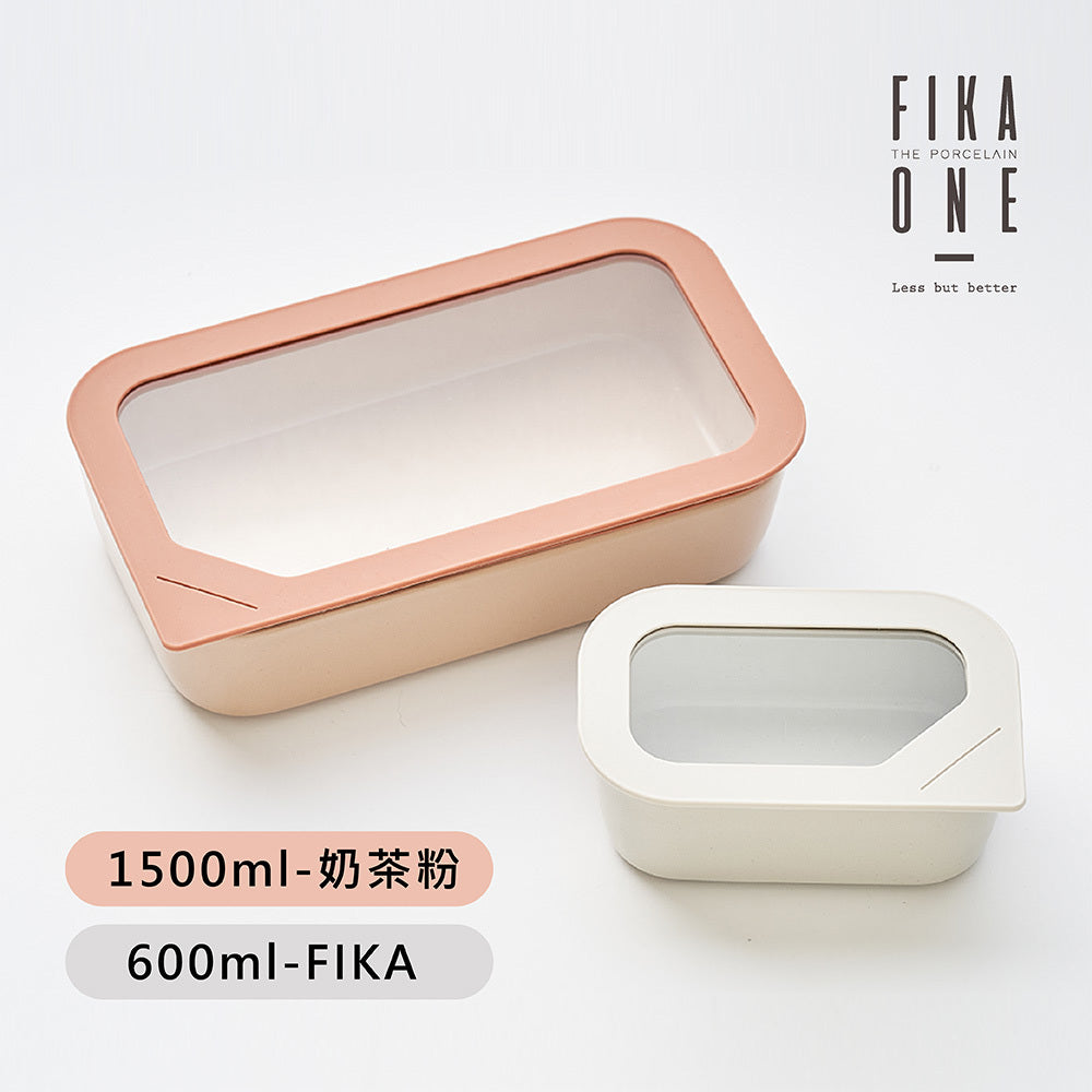 Neoflam Peach Pearl 蜜桃珀爾系列-FIKA ONE長方形陶瓷保鮮盒2件組