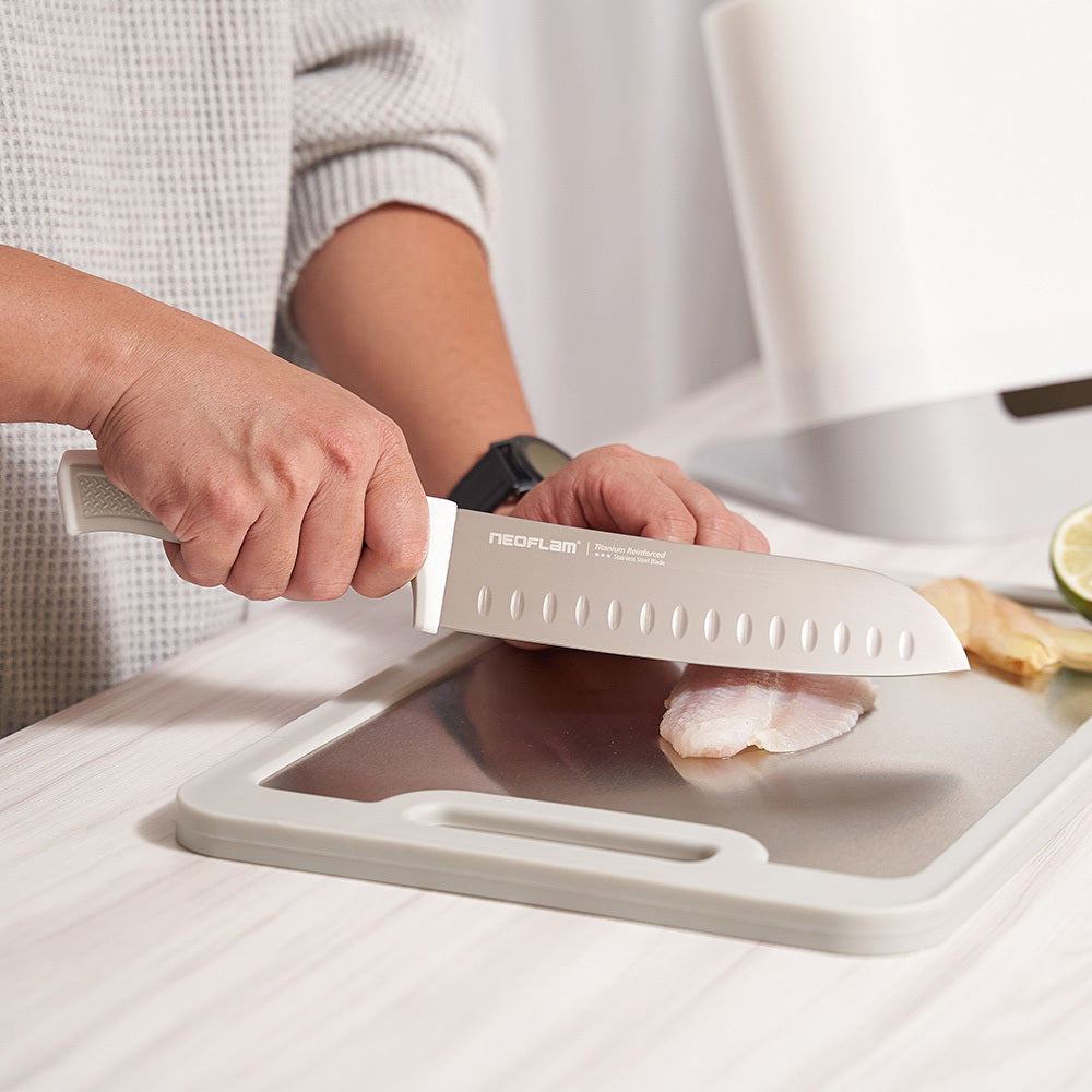 NEOFLAM鈦金刀具6件組-純淨白(含3刀+3刀鞘)