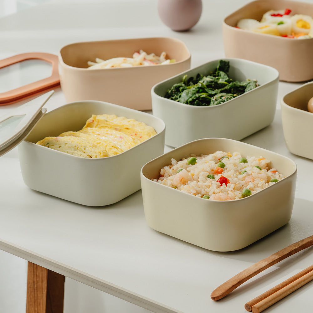 Neoflam Peach Pearl 蜜桃珀爾系列-FIKA ONE長方形陶瓷保鮮盒2件組