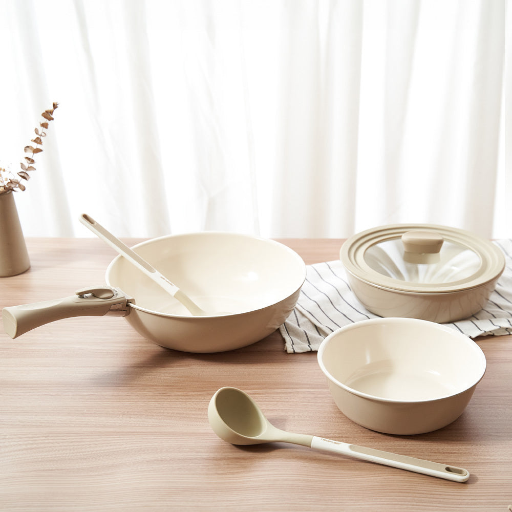 Neoflam Chouchou 咻咻陶瓷塗層鍋5件組